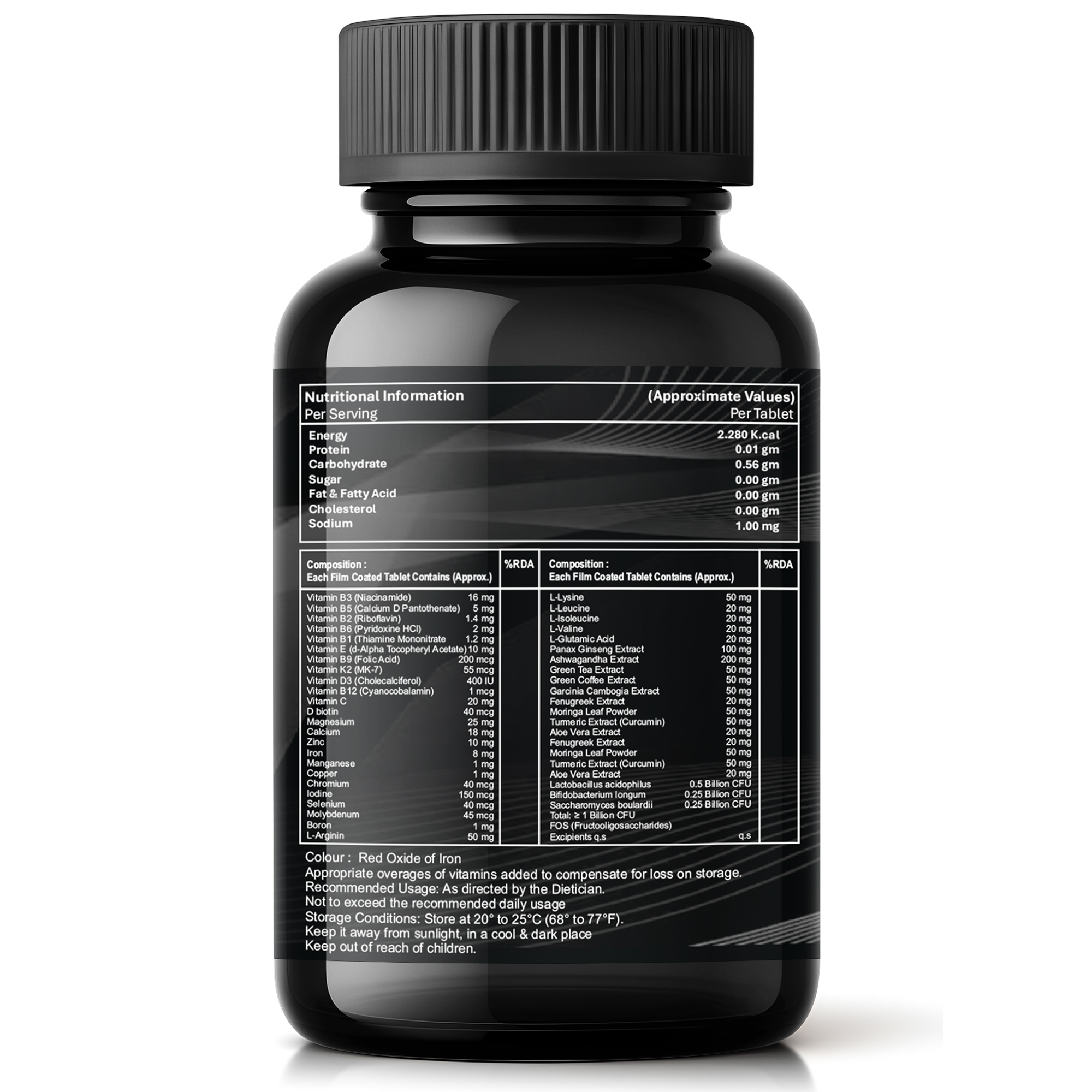 Farry Multivitamin Sports for Men & Women | 61-in-1 Supplement with BCAA, Aminos, Probiotics, Ashwagandha, Ginseng & Green Tea | Energy, Immunity & Strength Boost | 30 Tablets